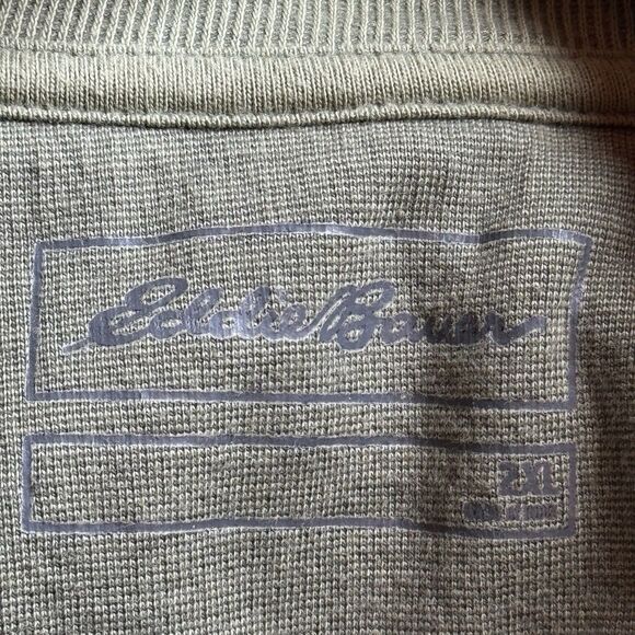 Eddie Bauer 1/4 Zip Sweater Men's 2XL Long Sleeve Pullover Cotton Pre Owned - Picture 8 of 11